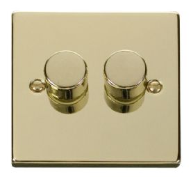VPBR152  Deco Victorian 2 Gang 2 Way 400Va Dimmer Switch